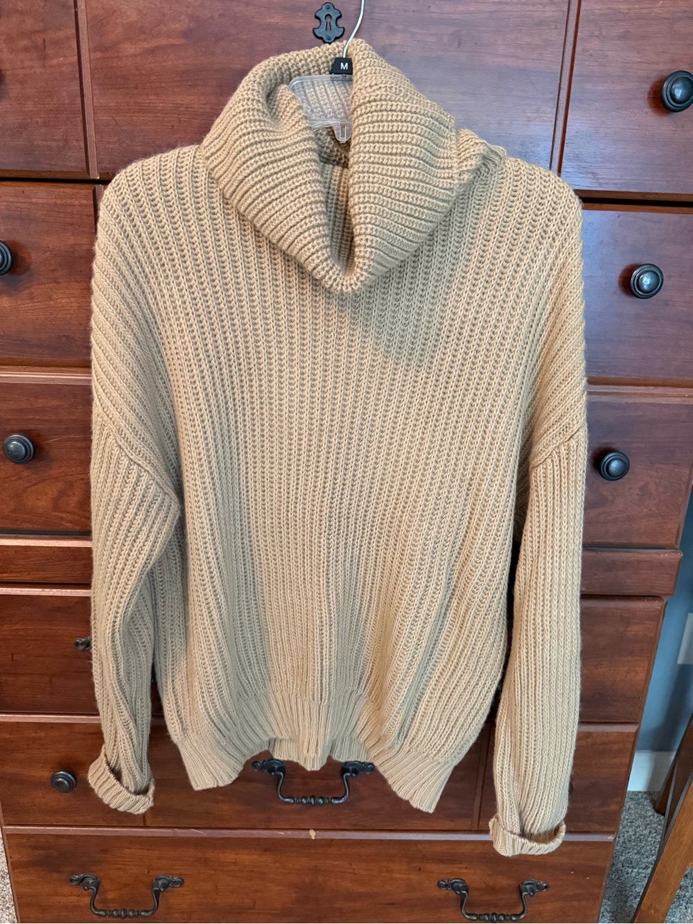Classic Cowl Neck Sweater - Camel
